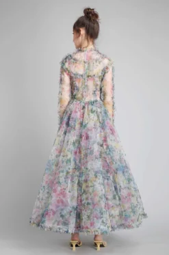 Gauri & Nainika Full Sleeves Ruffled Midi Dress -Inca Clothing Shop gnd fw21 12 4