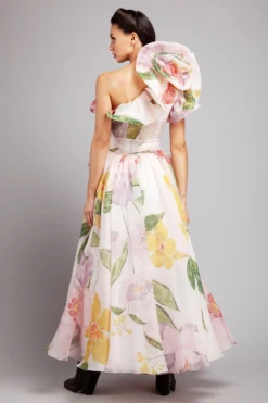 Gauri & Nainika One Shoulder Ruffle Midi Dress -Inca Clothing Shop gnd ss21 12 3