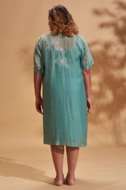 Half Full Curve Floral Cluster Midi Dress -Inca Clothing Shop hfcsb001b 3