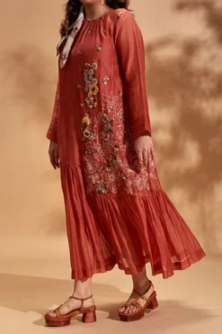 Half Full Curve Floral Cluster Flapper Dress -Inca Clothing Shop hfcsb003 3