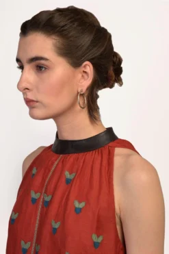 Ikai Rust Orange Halter Neck Dress 6 Ikai Rust Orange Halter Neck Dress -Inca Clothing Shop hnd 2016 3