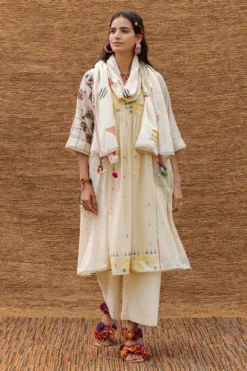 Sunira Designs Kora Jamdani Muslin Dress -Inca Clothing Shop j2202c 3