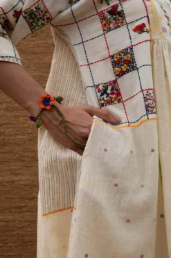 Sunira Designs Kora Jamdani Muslin Dress -Inca Clothing Shop j2202c 4