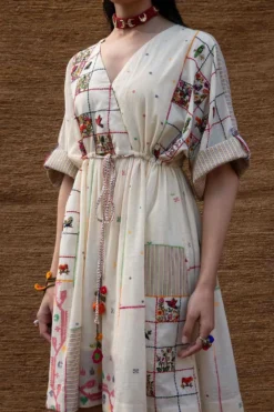 Sunira Designs Kora Embroidered Drawstring Dress 10 Sunira Designs Kora Embroidered Drawstring Dress -Inca Clothing Shop j2207c 5