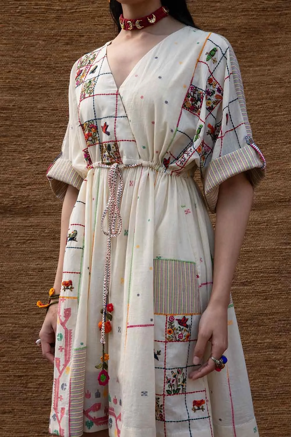 Sunira Designs Kora Embroidered Drawstring Dress 5 Sunira Designs Kora Embroidered Drawstring Dress - Image 5