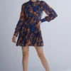 KoAi Chiffon Floral Dress With Frill Detail