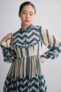 KoAi Printed Tiered Dress -Inca Clothing Shop kofw20054 3