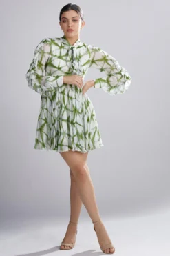 KoAi Shibori Frill Dress -Inca Clothing Shop kofw20088 3