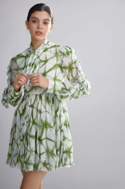 KoAi Shibori Frill Dress -Inca Clothing Shop kofw20088 4