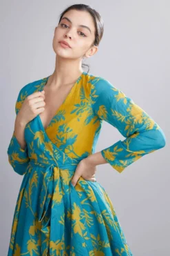 KoAi Floral Printed Wrap Dress -Inca Clothing Shop kofw20100 3