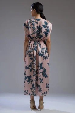 KoAi Satin Silk Peach & Teal Floral Kaftan Dress -Inca Clothing Shop koss2012 5