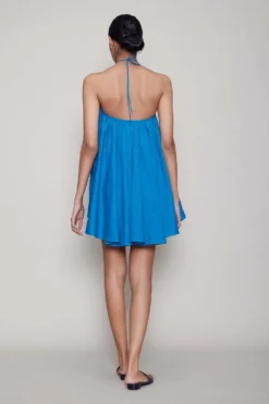 Mati Blue Mini Halter Neck Dress -Inca Clothing Shop mtveza blue 3
