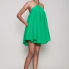 Mati Green Mini Halter Neck Dress