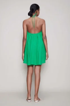 Mati Green Mini Halter Neck Dress -Inca Clothing Shop mtveza green 3