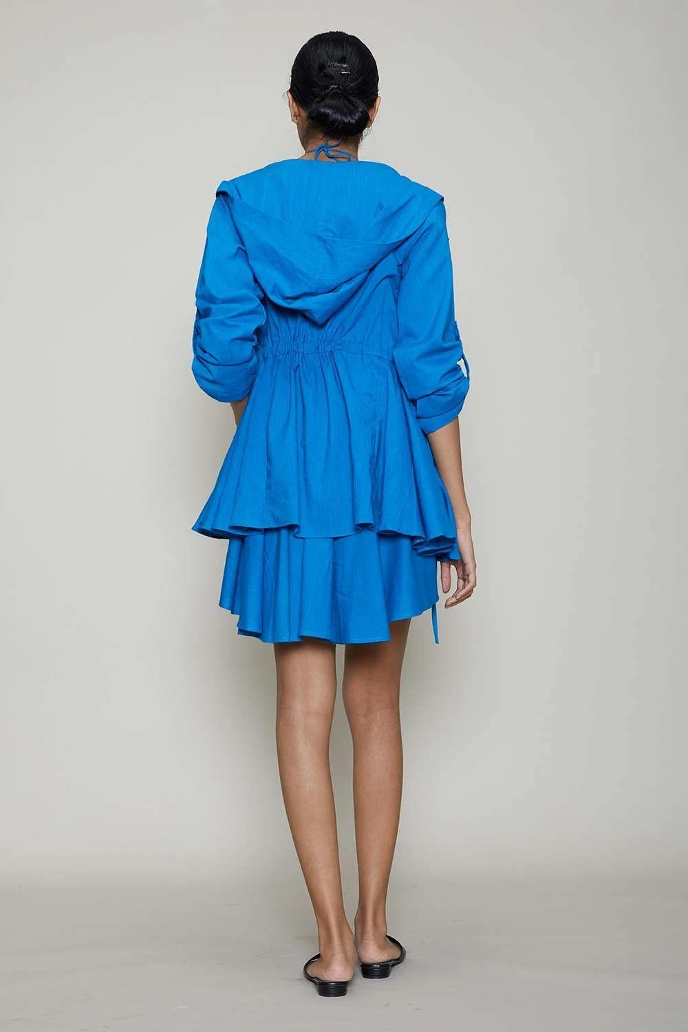 Mati Blue Halter Neck Dress & Jacket Set 3 Mati Blue Halter Neck Dress & Jacket Set - Image 3