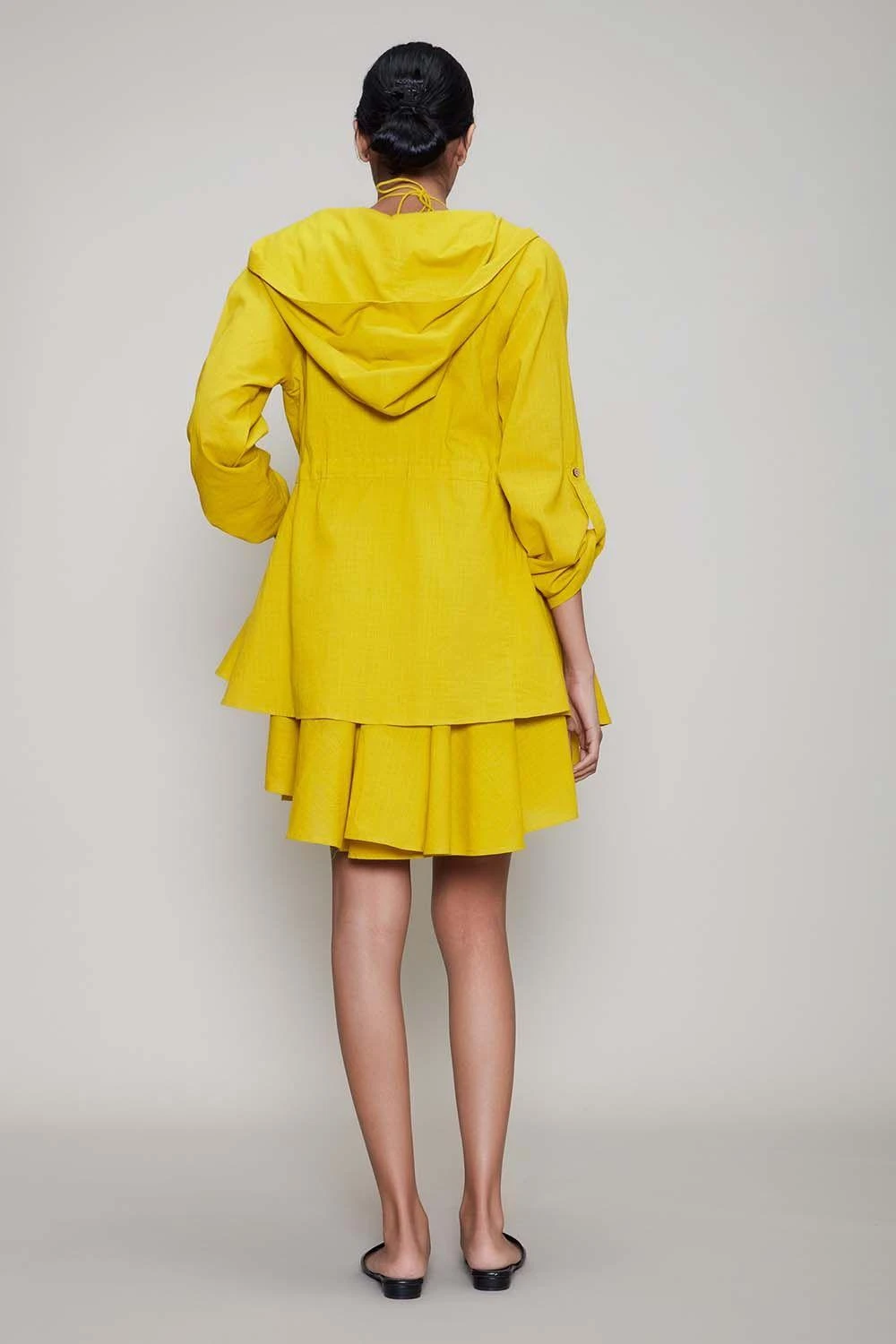 Mati Yellow Halter Neck Dress & Jacket Set 3 Mati Yellow Halter Neck Dress & Jacket Set - Image 3