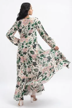 PS Pret By Payal Singhal White Abutilon Print Boho Dress -Inca Clothing Shop ps dr0009 4