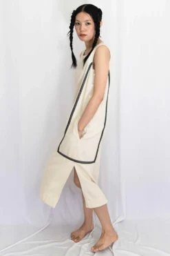 Rias Jaipur Ecru Cotton Denim Dress -Inca Clothing Shop rias mix 05 5