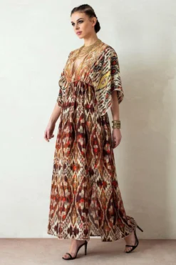 Rajdeep Ranawat Long V Neck Kaftan Dress