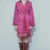 Siddhartha Bansal Magenta Pink Embroidered Dress
