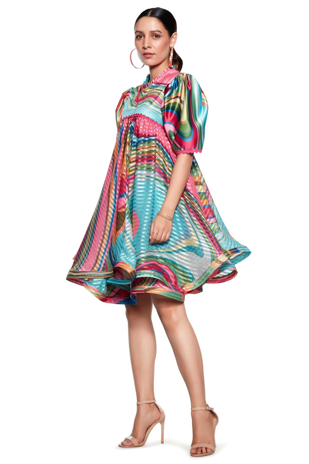 Siddhartha Bansal Multi Colour Wave Short Dress 2 Siddhartha Bansal Multi Colour Wave Short Dress - Image 2