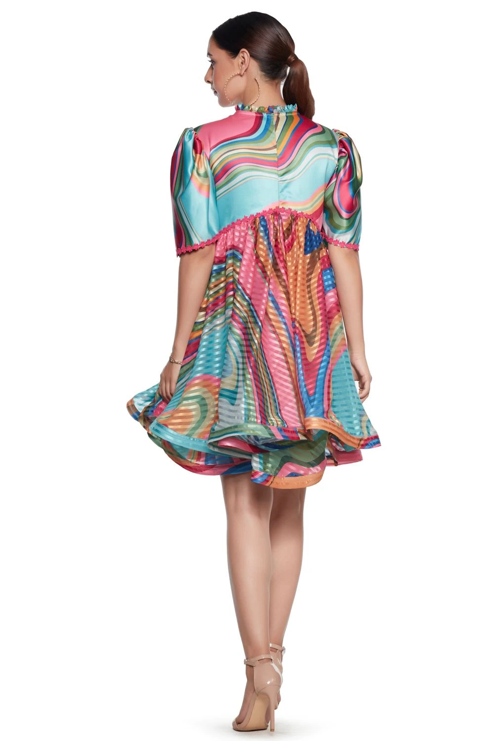 Siddhartha Bansal Multi Colour Wave Short Dress 3 Siddhartha Bansal Multi Colour Wave Short Dress - Image 3