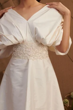 Shriya Som Draped Taffete Midi Dress -Inca Clothing Shop shriyasomss214736