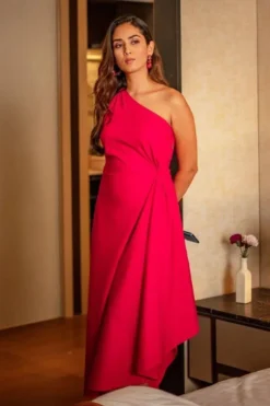 Khara Kapas Dahlia One Shoulder Dress