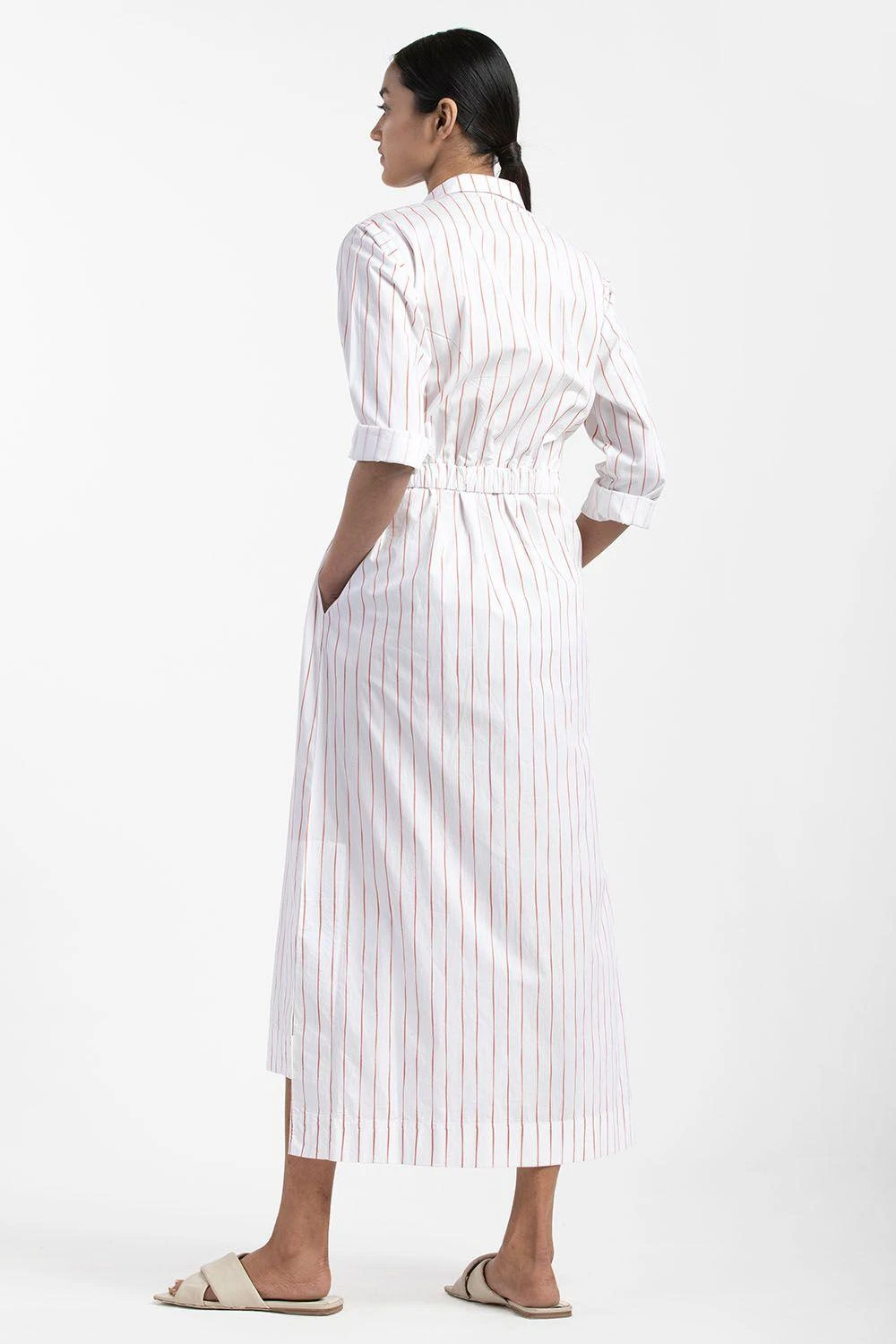 Three Dusty Rose Elastic Waist Dress 4 Three Dusty Rose Elastic Waist Dress - Image 4