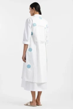 Three White Polka Dotted Dress & Jacket -Inca Clothing Shop ss21 set 30 xs 4