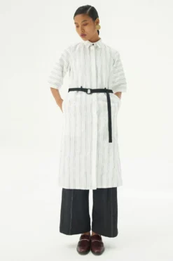 Corpora Studio Shirt Dress With Top Stitch Details