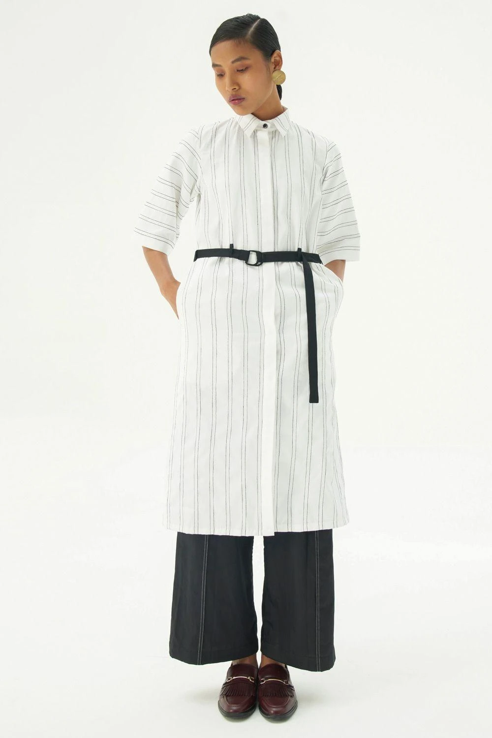 Corpora Studio Shirt Dress With Top Stitch Details 1 Corpora Studio Shirt Dress With Top Stitch Details