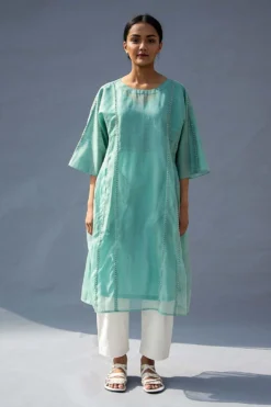 SWGT Sea Green Drop Sleeve Dress