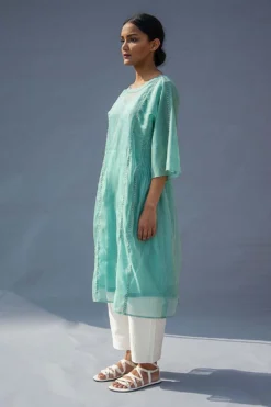 SWGT Sea Green Drop Sleeve Dress -Inca Clothing Shop tu1 p7 3