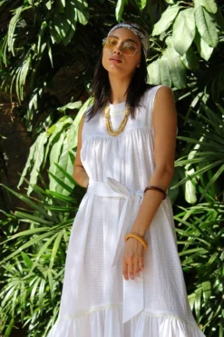 Varun Bahl Pret Ivory High-low Dress -Inca Clothing Shop vb pr2 sp21 d38 2