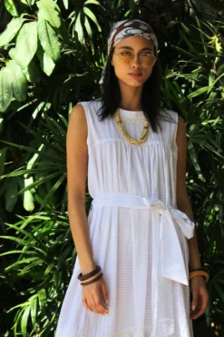 Varun Bahl Pret Ivory High-low Dress -Inca Clothing Shop vb pr2 sp21 d38 3