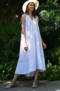 Varun Bahl Pret White Sleeveless Dress