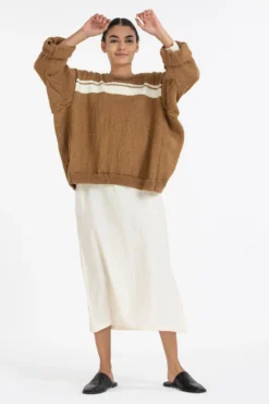 Three Ivory Shift Dress With Handknit Jumper -Inca Clothing Shop w20 set27 3