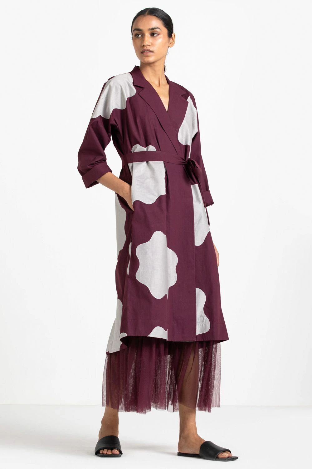Three Wine Coloured Jacket & Slip Dress Set 1 Three Wine Coloured Jacket & Slip Dress Set