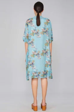 YAVI Chanderi Bloom Dress -Inca Clothing Shop yc10d 22f 5